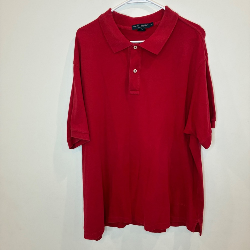 Daniel Cremieux Classics Mens XL Red Short Sleeve Cotton Pique Polo Shirt